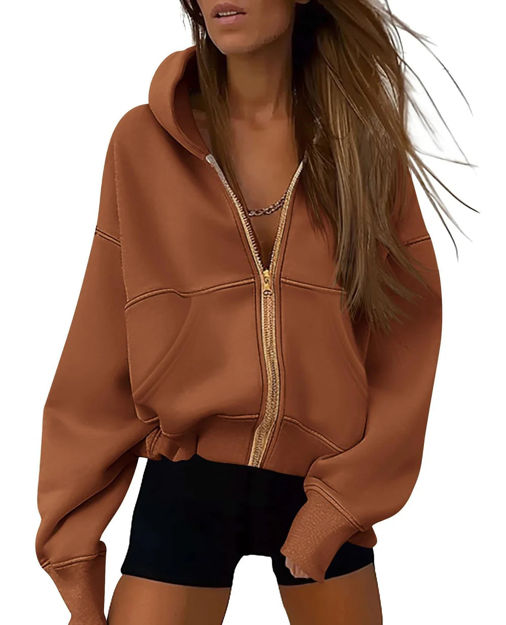 Women's fashionable and versatile hoodie